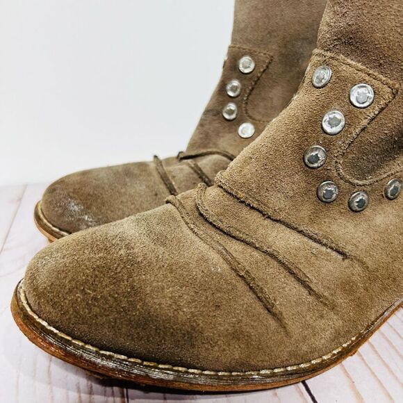 Mia Limited Edition Marrshal Gold Silver Star Embellished Suede Leather Ankle Bo - Picture 2 of 14